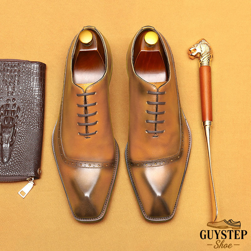 GUYSTEP™ Men's Genuine Leather Brogue Business Dress Shoes