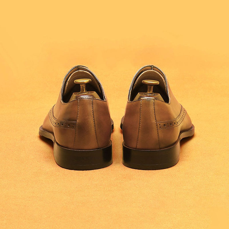 Men's Genuine Leather Brogue Business Dress Shoes