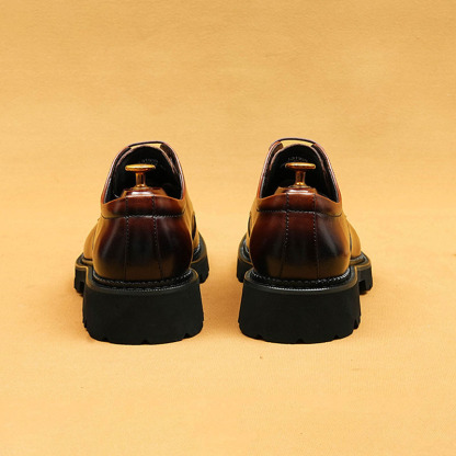 Men's Genuine Leather Business-Casual Platform Derby Shoes