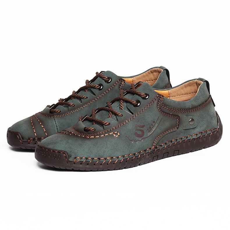 Men's Casual Soft Leather Lace up Shoes