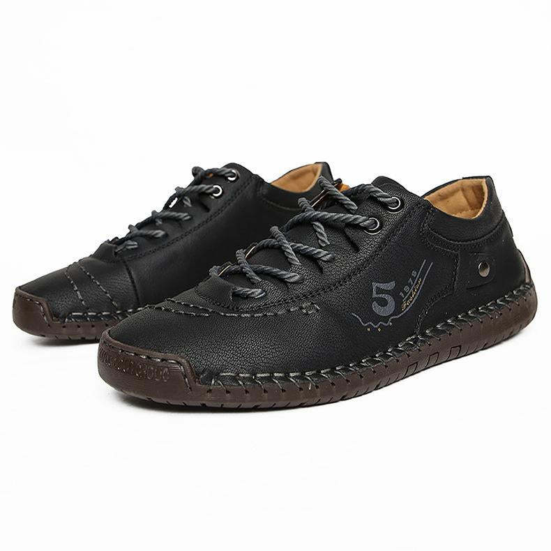 Men's Casual Soft Leather Lace up Shoes