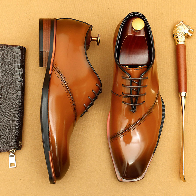 Men's Genuine Leather Business Formal Oxford Shoes