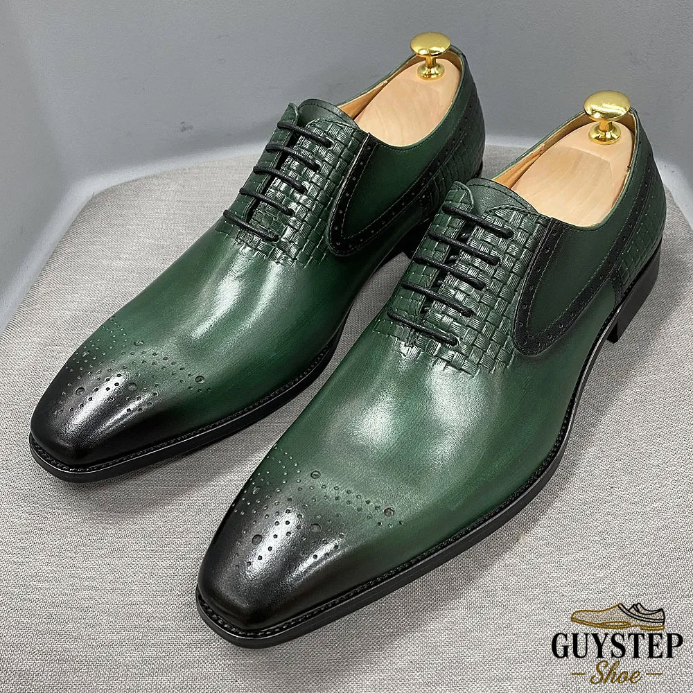 GUYSTEP™Men's Genuine Leather Business Brogue Oxford Shoes