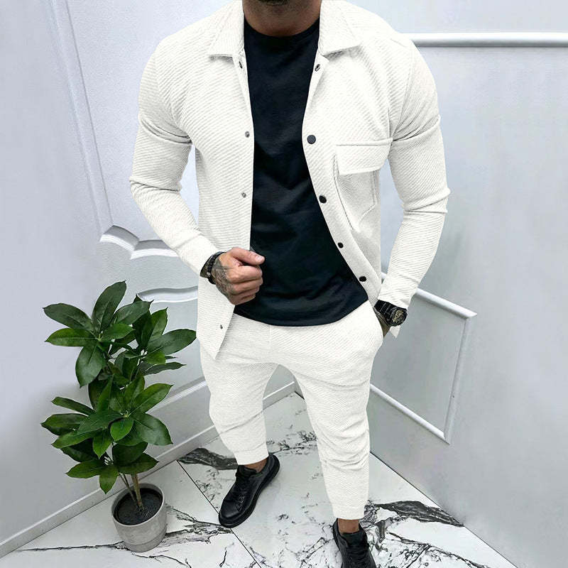 GUYSTEP™- Twill Jacquard Casual Set