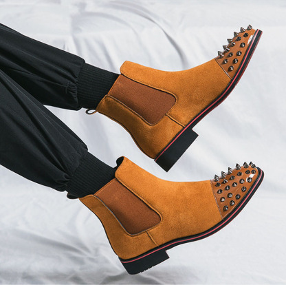 Men's Rivet-Decorated Chelsea Boots