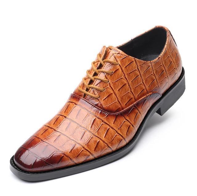Crocodile Pattern  men Business Leather Shoes