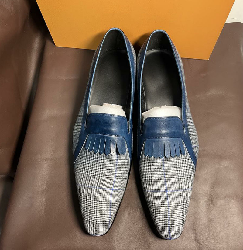 GUYSTEP™Plaid Pattern Breathable Slip-On Loafers