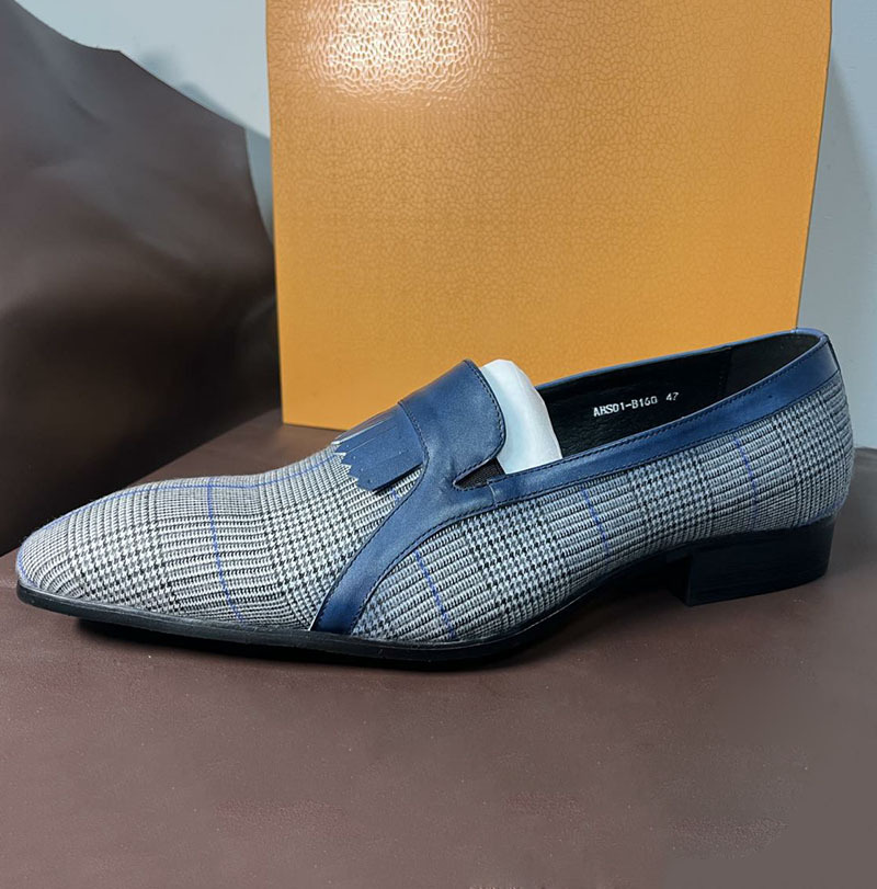 GUYSTEP™Plaid Pattern Breathable Slip-On Loafers