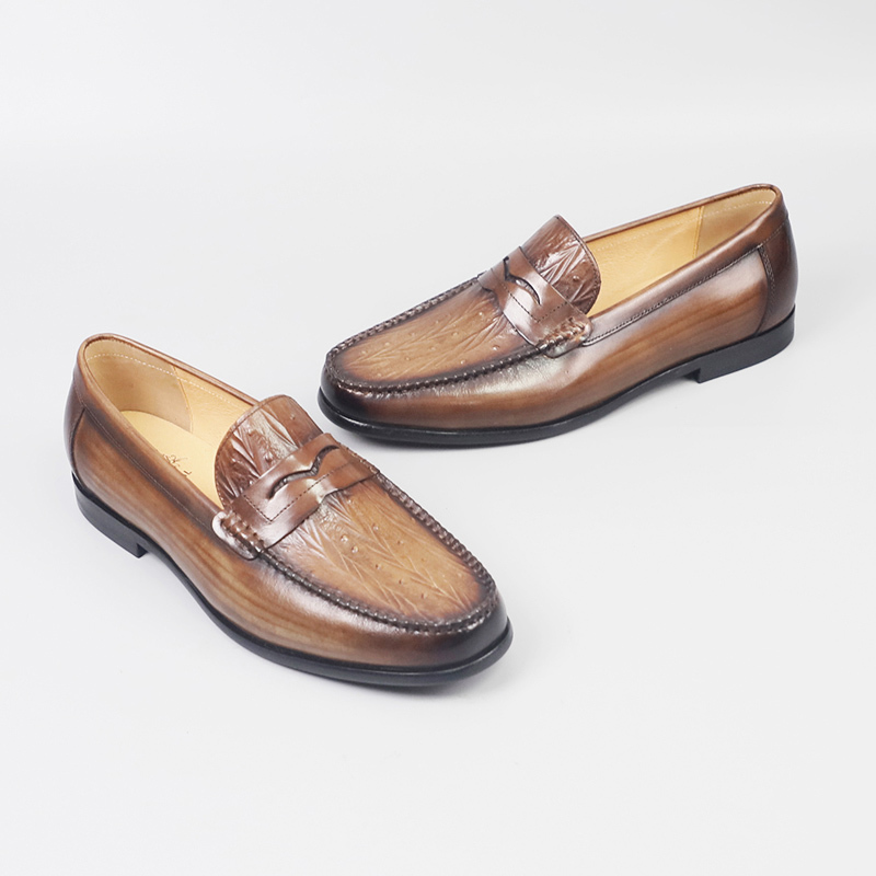 Men's casual British style breathable non-slip leather shoes