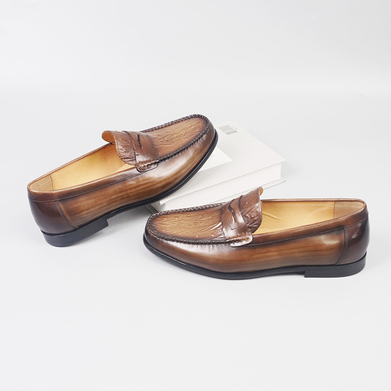 Men's casual British style breathable non-slip leather shoes