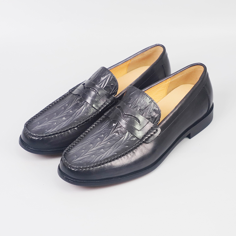 Men's casual British style breathable non-slip leather shoes