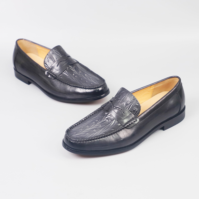 Men's casual British style breathable non-slip leather shoes