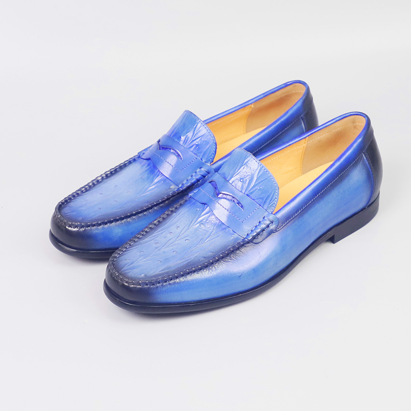 Men's casual British style breathable non-slip leather shoes