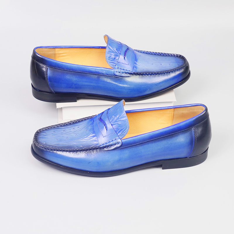 Men's casual British style breathable non-slip leather shoes