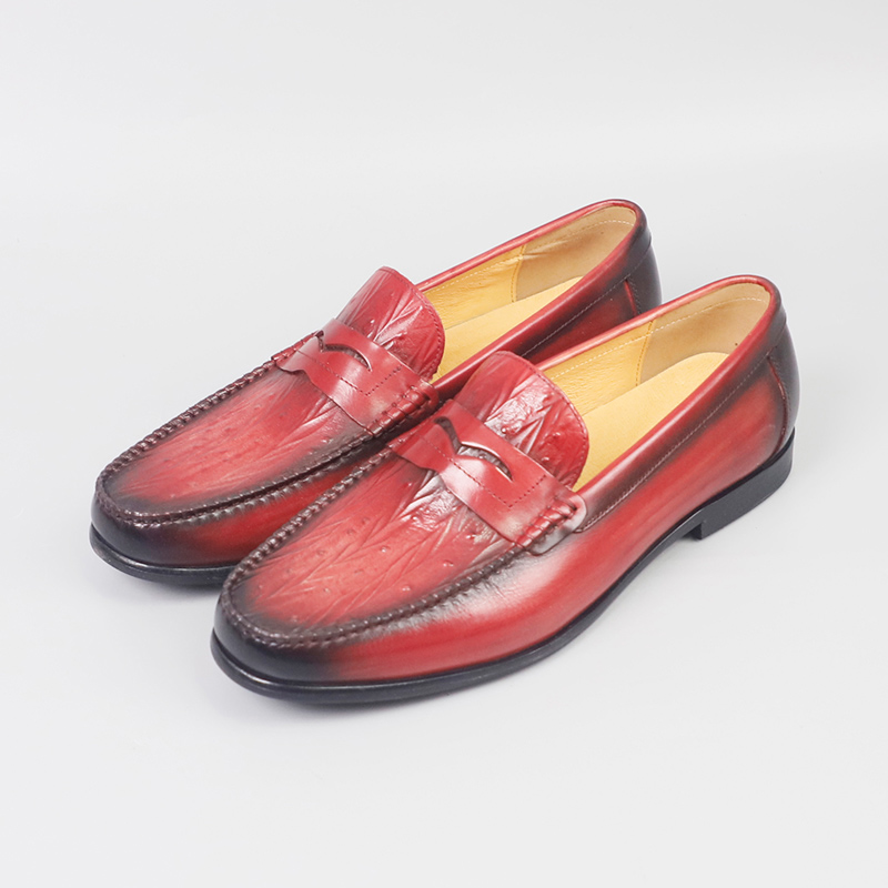 Men's casual British style breathable non-slip leather shoes