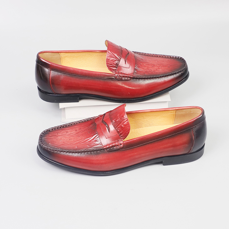 Men's casual British style breathable non-slip leather shoes