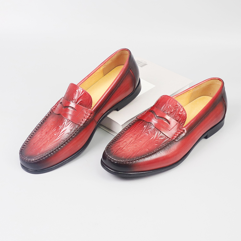 Men's casual British style breathable non-slip leather shoes