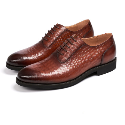 Men's business leather shoes genuine leather first layer cowhide versatile fashion breathable Oxford shoes