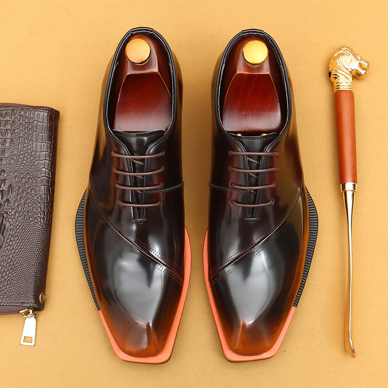 Men's Genuine Leather Business Formal Oxford Shoes