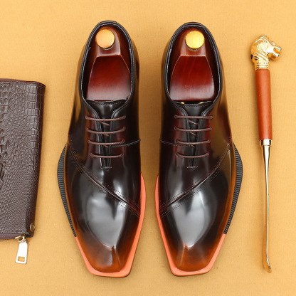 Men's Genuine Leather Business Formal Oxford Shoes