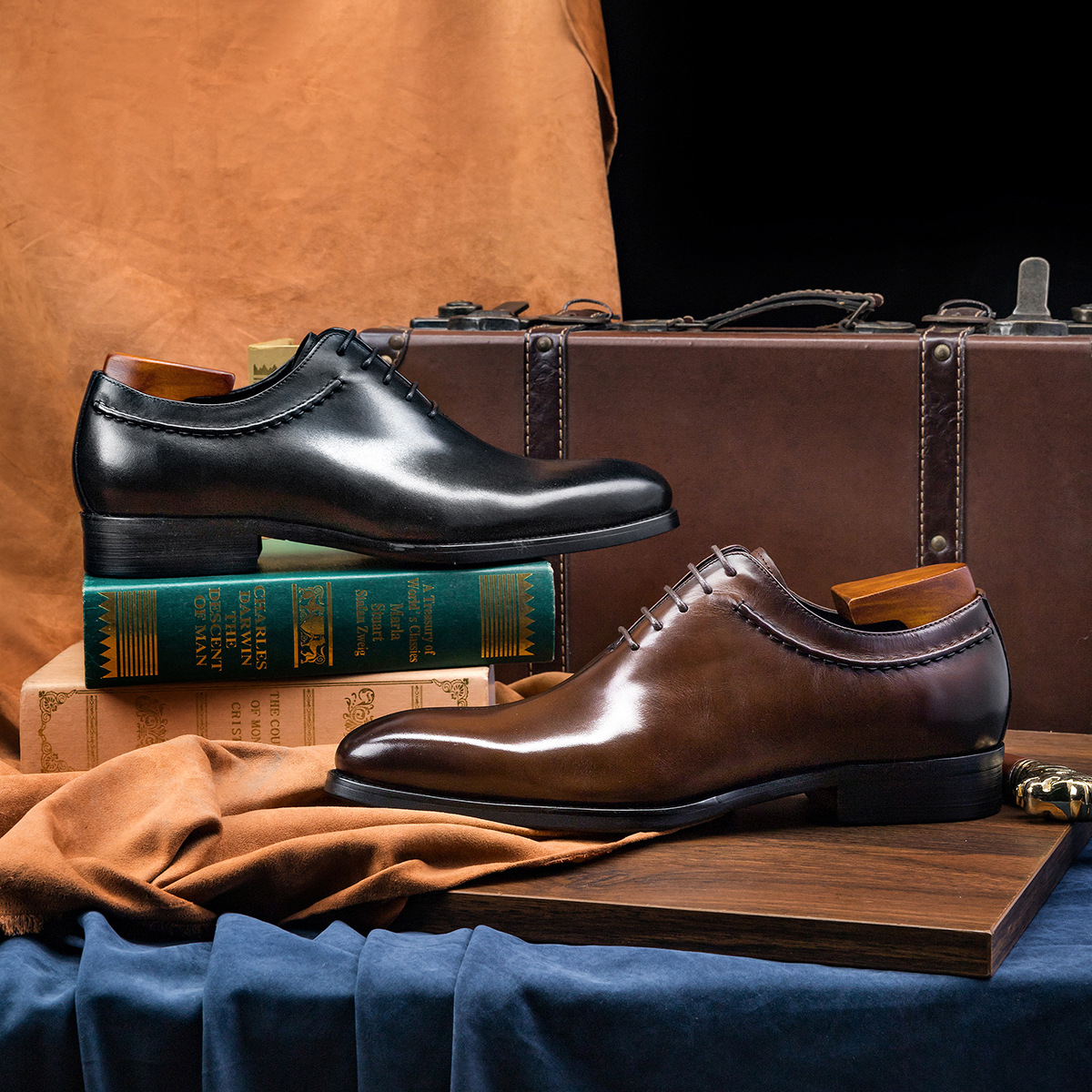 Men's Genuine Leather British-Style Business Oxford Shoes