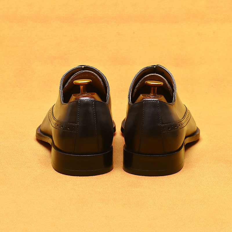 Men's Genuine Leather Brogue Business Dress Shoes