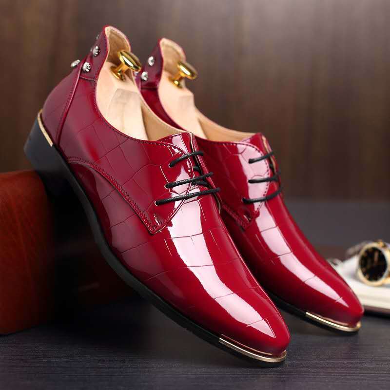 Fall fashion new size men's leather shoes
