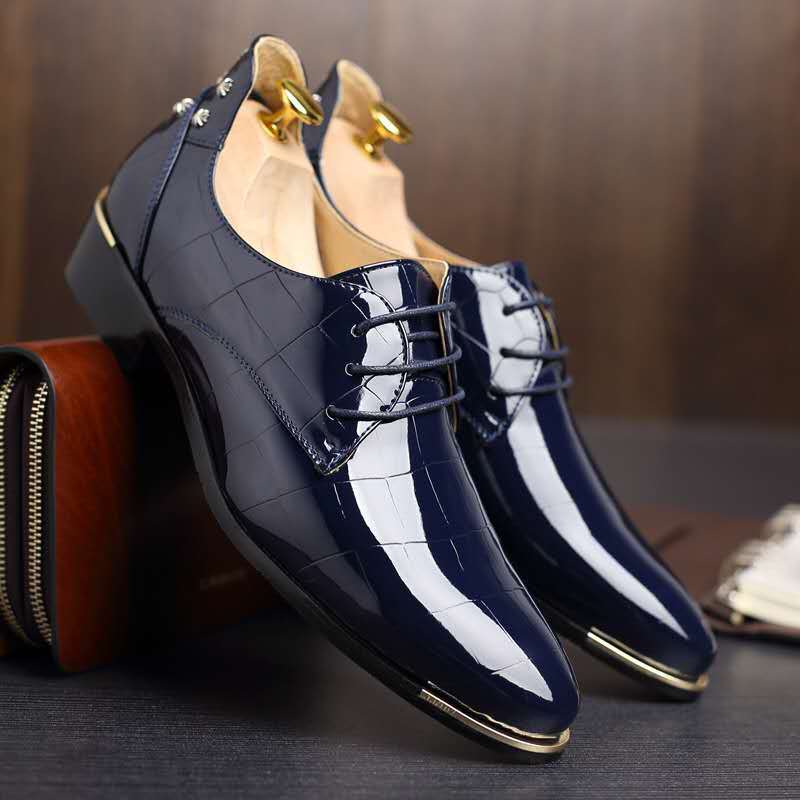 Fall fashion new size men's leather shoes