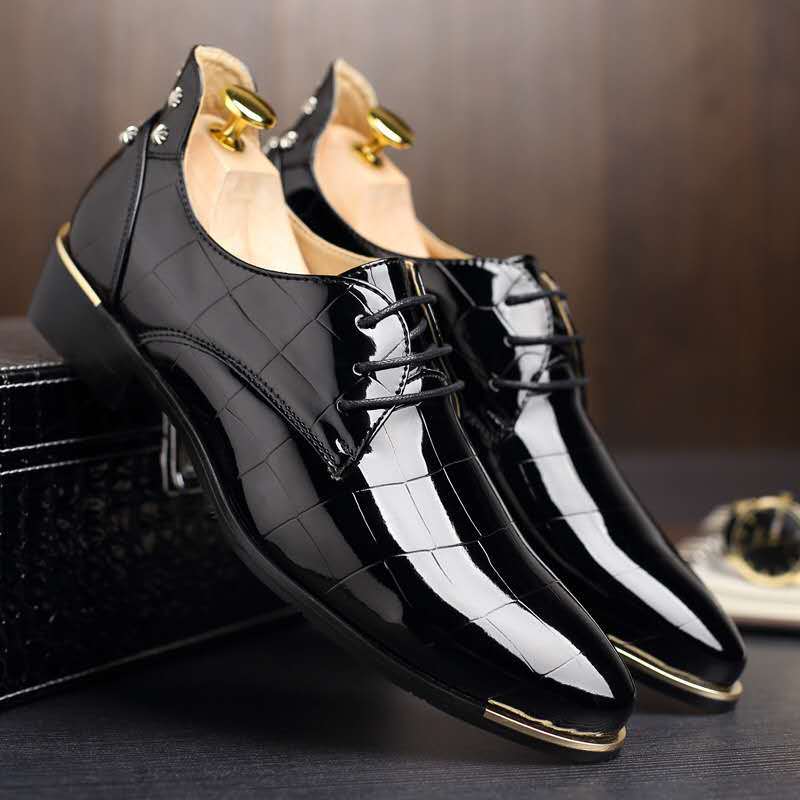 Fall fashion new size men's leather shoes