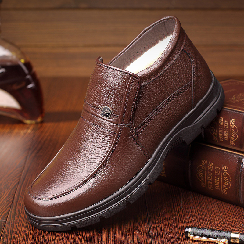 GUYSTEP™ Premium Large Size Men’s Shoes - High-Top Fleece-Lined | Wide-Fit, Thick-Soled Non-Slip Warm