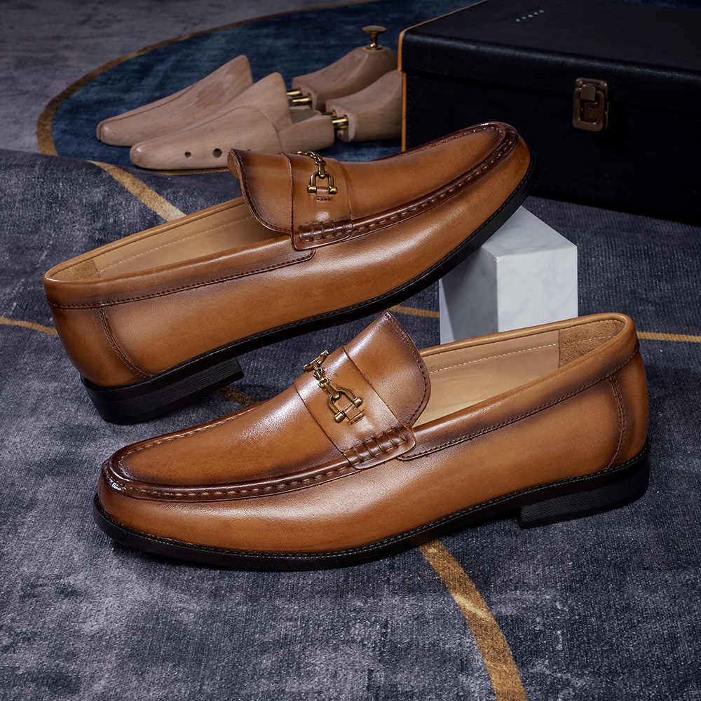 Men's Premium Business Casual Genuine Cowhide Horsebit Loafers