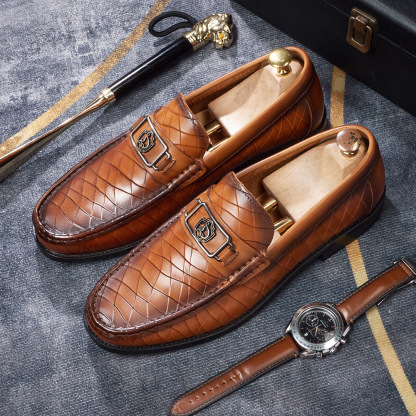 Men's fashionable and trendy casual genuine leather shoes