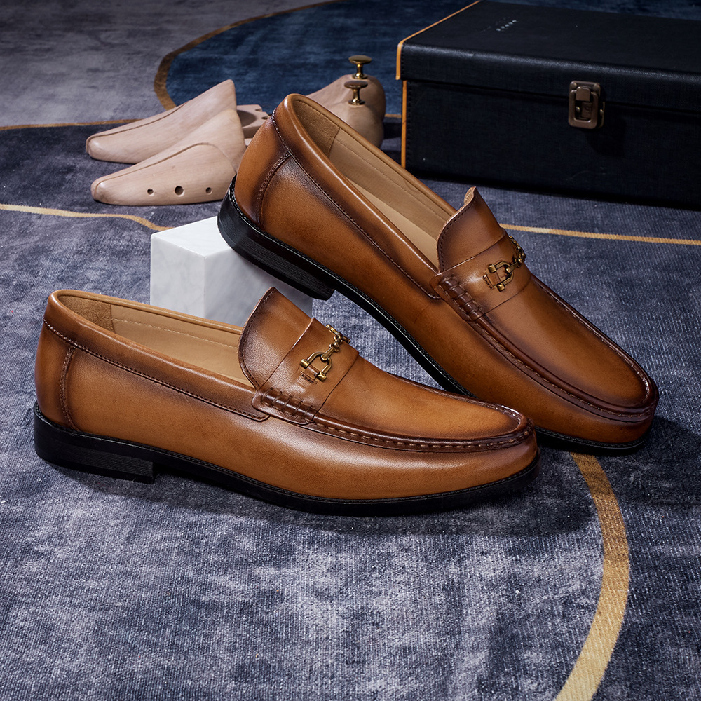 Men's Premium Business Casual Genuine Cowhide Horsebit Loafers