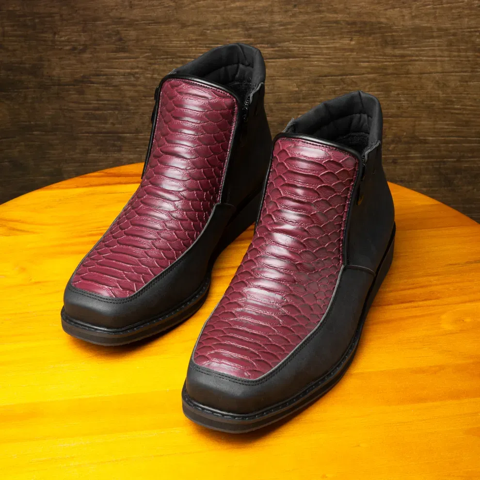 [Copy]Men's Ostrich Leather Handmade Western Wide Square Toe Brown Cowboy Boots