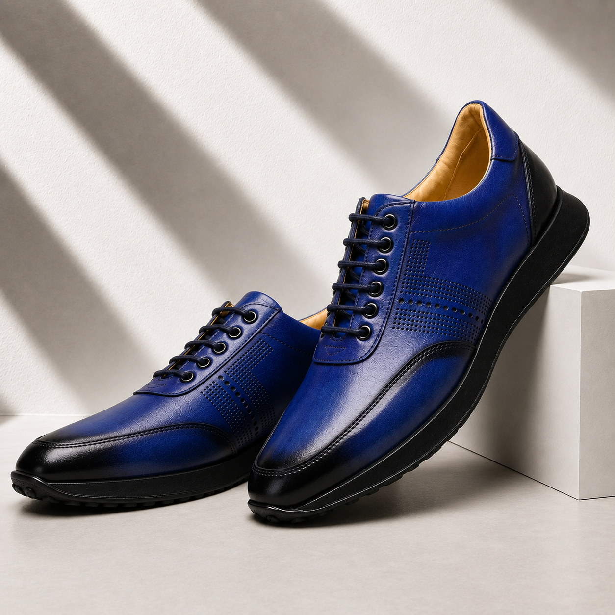 Men’s Premium Cowhide Leather Casual Sneakers – Multiple Colors