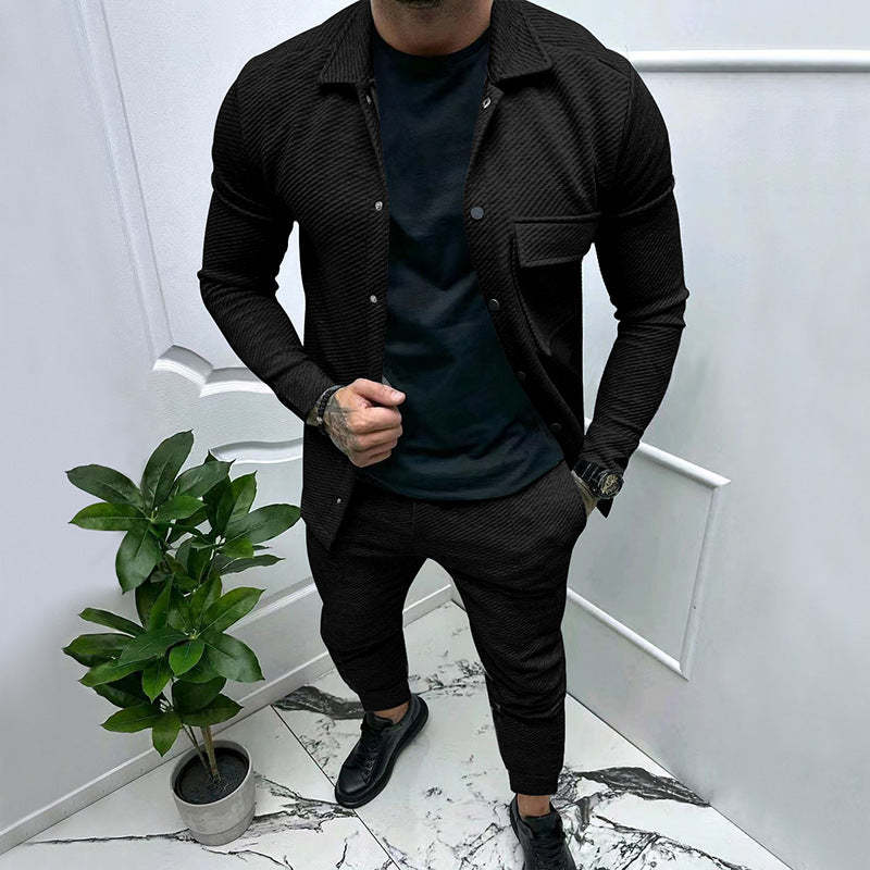 GUYSTEP™- Twill Jacquard Casual Set