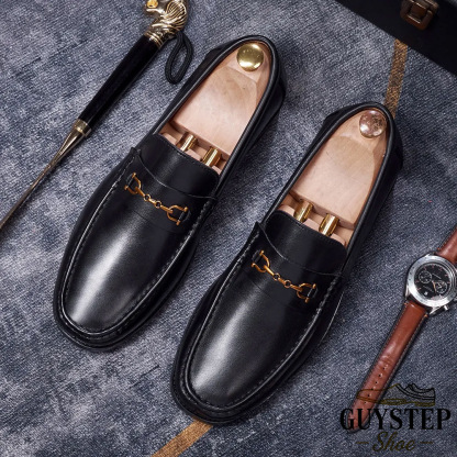 GUYSTEP™Men's Premium Business Casual Genuine Cowhide Horsebit Loafers