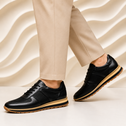 Men’s Premium Cowhide Leather Casual Sneakers – Multiple Colors