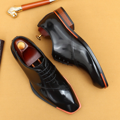 Men's Genuine Leather Business Formal Oxford Shoes