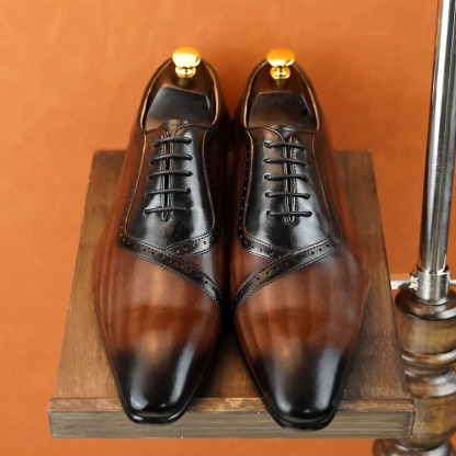 Classic colorblock design men's oxford shoes