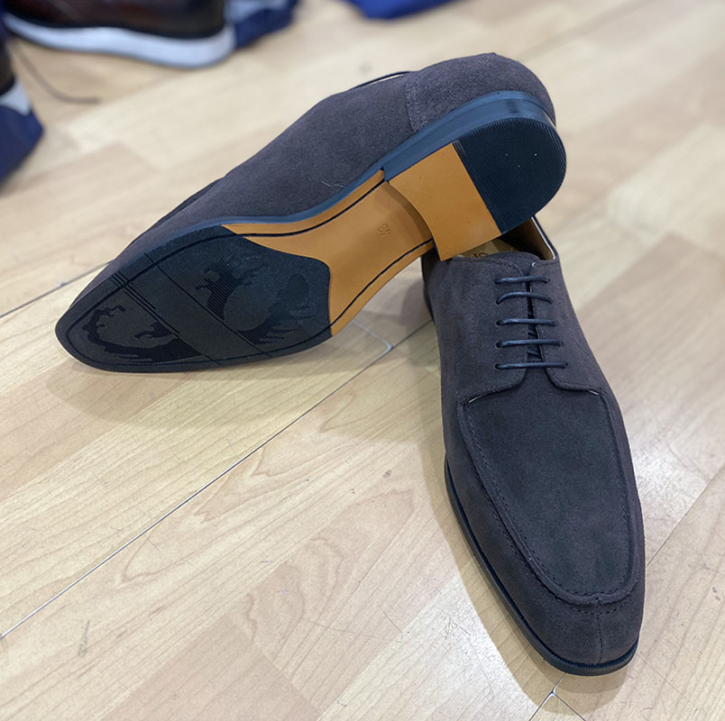 Men's Vintage Texture Suede Derby Shoes