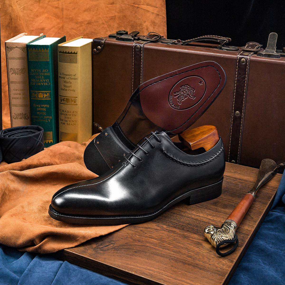 Men's Genuine Leather British-Style Business Oxford Shoes