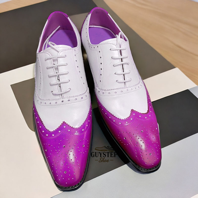 Shop Now: Multicolor Wing - tip Brogue Oxford Shoes for a Stylish Step