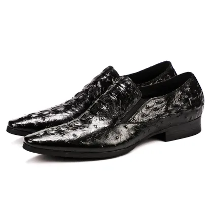 Men's Luxury Crocodile-Embossed Slip-On Loafers