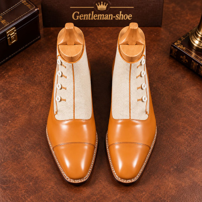 [Copy]Men’s Genuine Leather Double-Buckle Monk Strap Dress Shoes