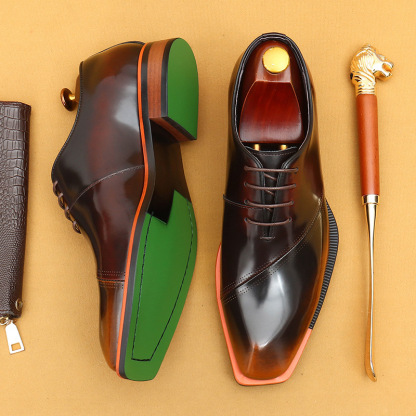 Men's Genuine Leather Business Formal Oxford Shoes