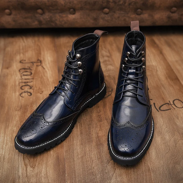 Handmade Mens Leather Plus Size 38~48 Designer Autumn Winter Snow Boots for Men Luxury Casual Brand Male Dress Shoes Footwear