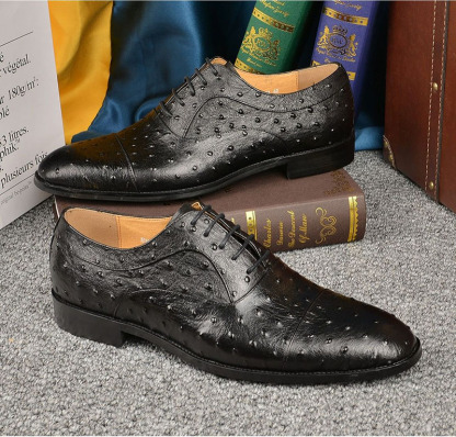 Men's comfortable casual leather oxford shoes