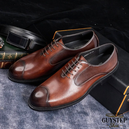 GUYSTEP™ Men's Genuine Leather Business Lace-Up Oxford Shoes