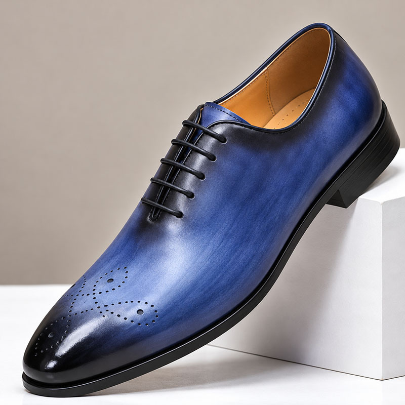 GUYSTEP™Men's simple and stylish genuine leather pointed toe oxford shoes